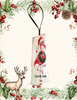 Antique West Virginia Roof Decoupaged Christmas Ornament - Flamingo Deck The Halls WREATH - Handmade Holiday Tree Decor Unique Beach Lake House Gift - JAMsCraftCloset