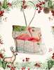 Antique West Virginia Roof Decoupaged Christmas Ornament - 2 Flamingo in Water - Handmade Holiday Tree Decor Unique Beach Lake House Gift - JAMsCraftCloset