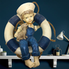 Life Preserver With Sailor Boy and Dog Plaster 9 Inches Diameter RARE Vintage Nautical Wall Art Boat-Ship Decor Mancave Decor Lake Decor Gift Idea Hard to Find - JAMsCraftCloset