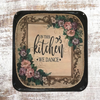 SQUARE METAL TRAY Kitchen Wall Art Shelf Sitter IN THIS KITCHEN WE DANCE Handmade Decoupage Upcycled Gift Idea - JAMsCraftCloset