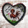 Valentine Heart-Shaped Tin Wall Art Handmade Hand Painted Love Saying - I AM ALL YOU NEED Holiday Decoration Gift Idea Crafters Delight - JAMsCraftCloset