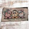 Antique West Virginia Roof Slate Decoupaged EASTER SLATE WALL ART Happy Easter - 3 Cute Eggs - Handmade Unique EASTER Holiday Decoration Home Decor Gift - JAMsCraftCloset