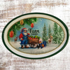 Hard Plastic OVAL TRAY Farmhouse Country Home Decor FARM FRESH SANTA Wall Art Cottage Chic Decor Kitchen Decor Victorian Christmas Holiday Decor Handmade Gift Idea &nbsp;- JAMsCraftCloset