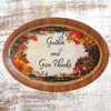 Hard Plastic OVAL TRAY Farmhouse Country Home Decor GATHER AND GIVE THANKS Wall Art Cottage Chic Kitchen Decor Bar Decor Victorian Decor Handmade Gift Idea &nbsp;- JAMsCraftCloset