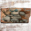 Antique West Virginia Roof Slate Decoupaged EASTER SLATE WALL ART 3 Bunnies Backs - Handmade Unique EASTER Holiday Decoration Home Decor Gift - JAMsCraftCloset