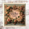 Wood Wall Art Plaque TOGETHER THEY BUILT A LIFE THEY LOVED Square Decoupaged Home Decor Gift Idea Positive Saying Wedding Gift - JAMsCraftCloset