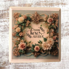 Wood Wall Art Plaque YOU BELONG HERE RIGHT BESIDE ME Square Decoupaged Home Decor Gift Idea Positive Saying Wedding Gift - JAMsCraftCloset