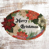 Hard Plastic OVAL TRAY Farmhouse Country Home Decor MERRY CHRISTMAS POINSETTIA Wall Art Cottage Chic Decor Kitchen Decor Victorian Christmas Holiday Decor Handmade Gift Idea &nbsp;- JAMsCraftCloset