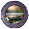 ROUND Digital Graphic Design LONELY BOAT WITH DEER AND FISH Decor Lake Scene With Animals First Home Sublimation Decoupage PNG SVG Country Farmhouse Home Decor Wall Art Shelf Sitter Gift Crafters Delight - JAMsCraftCloset