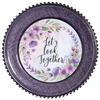 ROUND Digital Graphic Design Purple Lilac Lavender Floral - Wedding Gift KITCHEN DECOR Sublimation Decoupage PNG SVG PDF JPEG Country Farmhouse Home Decor Gift Crafters Delight - JAMsCraftCloset