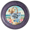 DIGITAL ROUND Graphic Design - ON BEACH TIME - Beach Coastal Decor Wedding Gift HOME DECOR Sublimation Decoupage PNG SVG PDF JPEG Wall Art Shelf Sitter Gift Crafters Delight - JAMsCraftCloset