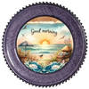 ROUND Digital Graphic Design GOOD MORNING Beach Scene Wedding Gift First Home Sublimation Decoupage PNG SVG Country Farmhouse Home Kitchen Coffee Bar Decor Decor Bathroom Wall Art Shelf Sitter Gift Crafters Delight - JAMsCraftCloset
