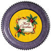 ROUND Digital Graphic Design &nbsp;Merry Christmas Holly Berries Yellow Background - CHRISTMAS DESIGN PNG-JPEG-PDF-SVG-Decoupage-Sublimation Design Graphic Country Farmhouse Home Decor HOLIDAY Decor Gift Crafters Delight - JAMsCraftCloset