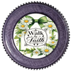 ROUND Digital Graphic Design - WALK BY FAITH DAISIES - Wedding Gift HOME DECOR Sublimation Decoupage PNG SVG PDF JPEG Country Farmhouse Wall Art Shelf Sitter Gift Crafters Delight - JAMsCraftCloset