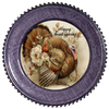 ROUND Digital Graphic Design - HAPPY THANKSGIVING - Turkey With Flowers - Wedding Gift HOME DECOR Sublimation Decoupage PNG SVG PDF JPEG Country Farmhouse Wall Art Shelf Sitter Gift Crafters Delight - JAMsCraftCloset