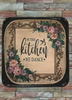 SQUARE METAL TRAY Kitchen Wall Art Shelf Sitter IN THIS KITCHEN WE DANCE Handmade Decoupage Upcycled Gift Idea - JAMsCraftCloset