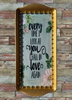 TRAY GOLD and WHITE PLAID Plastic Rectangle Decoupaged Upcycled EVERY TIME I LOOK AT YOU I FALL IN LOVE AGAIN Wall Art Shelf Sitter Home Decor Gift - JAMsCraftCloset