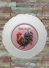 PLATE CHARGER WHITE PLASTIC ROUND Decoupaged Hand Painted Upcycled Repurposed Wall Art DATE NIGHT Home Decor Closet Wall Art Gift - JAMsCraftCloset