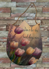 Galvanized Metal TULIP Positive Saying Sign Decoupaged Farmhouse Country Wall Art Home Decor Handmade Gift Idea - JAMsCraftCloset