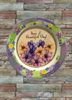 PLATE FLORAL PLASTIC ROUND DECOUPAGED Upcycled Repurposed Wall Art or Shelf Sitter HAVE A BEAUTIFUL DAY YELLOW Background Home Decor Wall Art Gift WEDDING - JAMsCraftCloset