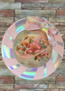 Plastic Round Pink and Silver TRAY Farmhouse Country Easter Decor VINTAGE EASTER BONNET Wall Art HAPPY EASTER Cottage Chic Victorian Decor Handmade Gift Idea &nbsp;- JAMsCraftCloset
