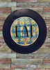 PLATE CHARGER NAVY BLUE PLASTIC ROUND DECOUPAGED Upcycled Repurposed Wall Art or Shelf Sitter EAT Kitchen Decor Home Decor Wall Art Gift WEDDING - JAMsCraftCloset