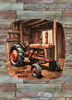 SQUARE Plastic PLATE Farmhouse Country Wall Art Shelf Sitter Decoupage ANTIQUE TRACTOR - READY FOR WORK Handmade Gift Idea Crafters Delight - JAMsCraftCloset