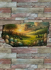 Antique West Virginia Roof Slate Decoupaged EASTER SLATE WALL ART Easter Blessing Field Fence Eggs - Handmade Unique EASTER Holiday Decoration Home Decor Gift {{ JAMsCraftCloset }}