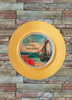 CHARGER PLATE YELLOW PLASTIC ROUND BEACH THEME - DECOUPAGED Upcycled Repurposed Wall Art or Shelf Sitter THE BEACH FIXES EVERYTHING Home Decor Gift - JAMsCraftCloset