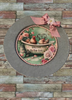 Galvanized Metal Round Charger Plate With Hanging Hook Decoupaged Farmhouse Country Wall Art Shelf Sitter WELCOME TO THE COOP Bathroom Decor Handmade Gift Idea - JAMsCraftCloset