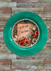 PLATE CHARGER TEAL AQUA PLASTIC ROUND DECOUPAGED Upcycled Repurposed Wall Art or Shelf Sitter WITH YOU I AM HOME Home Decor Wall Art Gift WEDDING - JAMsCraftCloset