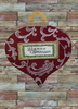EXTRA LARGE RED WOODEN ORNAMENT Handmade and Hand Painted Wall Art Shelf Sitter MERRY CHRISTMAS Decoupaged Lace WINTER Decor Christmas Decor Gift Idea Door Decor Home Decor Unique - JAMsCraftCloset
