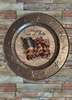 Galvanized Metal Round Charger Plate With Hanging Hook Embossed Stars Decoupaged Holiday Wall Art Shelf Sitter HAPPY 4TH OF JULY FLAG Handmade Gift Idea - JAMsCraftCloset