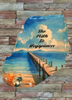 Antique West Virginia Roof Decoupaged THE PATH TO HAPPINESS - Beach Theme 3-D Embellishments Shells and Sand Handmade Wall Art Unique Beach Lake House Gift- JAMsCraftCloset