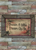TRAY GRAY METAL Rectangle Decoupaged Hand Painted Upcycled Repurposed Wall Art DREAM A LITTLE DREAM OF ME Home Decor Decor LOVE Wall Art Gift - JAMsCraftCloset