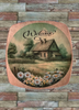 SQUARE Plastic PLATE Farmhouse Country Wall Art Shelf Sitter Decoupage FARMHOUSE DAISIES - WELCOME Handmade Gift Idea Crafters Delight - JAMsCraftCloset