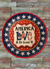 Plastic Round Star TRAY Farmhouse Country Patriotic AMERICA - LOVE IT OR LEAVE IT Wall Art HAPPY FOURTH OF JULY Cottage Chic Victorian Decor Handmade Gift Idea &nbsp;- JAMsCraftCloset