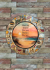 PLATE PLASTIC ROUND Beachy Border DECOUPAGED Upcycled Repurposed Wall Art or Shelf Sitter MEET ME WHERE THE SUN TOUCHES THE SEA Beach Theme Home Decor Gift - JAMsCraftCloset