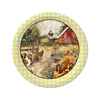 ROUND Digital Graphic Design RED BARN AND SUNFLOWERS - Farm Scene Floral Wedding Gift First Home Sublimation Decoupage PNG SVG Country Farmhouse Home Kitchen Decor Wall Art Shelf Sitter Gift Crafters Delight - JAMsCraftCloset