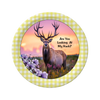 ROUND Digital Graphic Design HUNTERS ARE YOU LOOKING AT MY RACK Deer Decor Lake Scene With Animals First Home Sublimation Decoupage PNG SVG Country Farmhouse Home Decor Wall Art Shelf Sitter Gift Crafters Delight