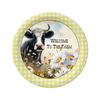 ROUND Digital Graphic Design WELCOME TO THE FARM Cow Dasies Wedding Gift First Home Sublimation Decoupage PNG SVG Country Farmhouse Home Kitchen Decor Wall Art Shelf Sitter Gift Crafters Delight - JAMsCraftCloset
