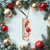 Antique West Virginia Roof Decoupaged Christmas Ornament - Flamingo With Lights Merry Christmas - Handmade Holiday Tree Decor Unique Beach Lake House Gift - JAMsCraftCloset