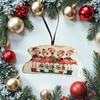 Antique West Virginia Roof Decoupaged Christmas Ornament - 5 Flamingos Fa La La La La - Handmade Holiday Tree Decor Unique Beach Lake House Gift - JAMsCraftCloset