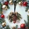 HEXAGON 3.25 by 3 Inch Ceramic Tile Decoupaged Ornaments Handmade Christmas Tree Ornament Package Decor Gift Idea Home Decor Unique - JAMsCraftCloset