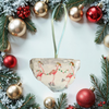 Antique West Virginia Roof Decoupaged Christmas Ornament - Flamingos Ice Skating - Handmade Holiday Tree Decor Unique Beach Lake House Gift - JAMsCraftCloset