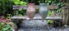 Glass VASES PINK and Blue Decoupaged LACE and BLING Wedding Decor Shelf Sitter Lace Vase Shabby Chic Victorian BoHo Decor Gift Idea - JAMsCraftCloset