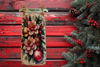 Sleigh Christmas FLORAL AND BULBS - CHRISTMAS SPIRIT Hand Painted Decoupaged Wooden Wall Art Home Holiday Decor - JAMsCraftCloset