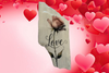Antique West Virginia Roof Decoupaged LOVE - ROSE - Valentine/Love Theme Handmade Wall Art Unique Home Decor Gift- JAMsCraftCloset
