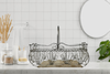 Basket Vintage Heavier Silver Wire With Patina Showing Rectangle With Handle Easter Storage Home Decor- JAMsCraftCloset