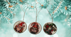 ROUND Wood Decoupaged GNOMES Ornaments Handmade Christmas Ornament Package Decor WINTER Decor Gift Idea Home Decor Unique SET OF 3 - JAMsCraftCloset
